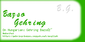 bazso gehring business card